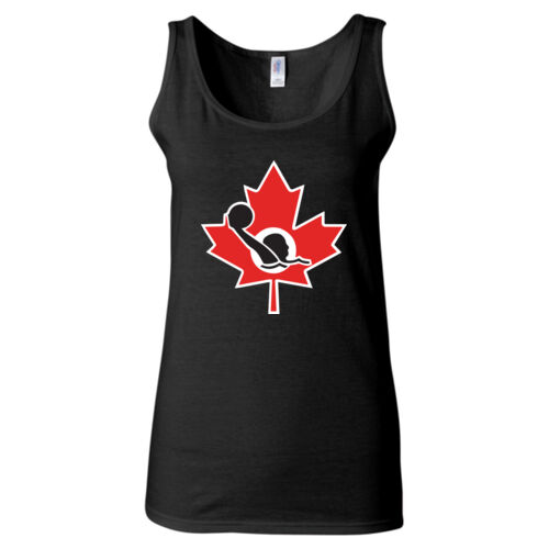 Gildan Women's Leaf Crest Printed Tank Top Thumbnail