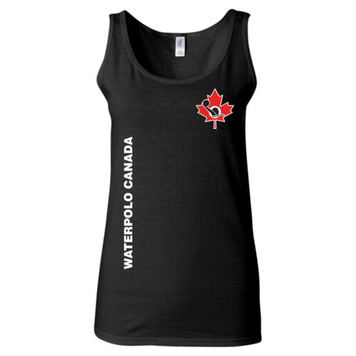 Gildan Women's Water Polo Leaf Emblem Printed Tank Top Thumbnail